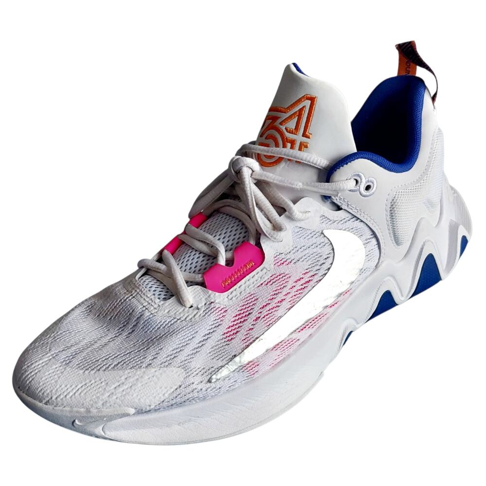 Nike Men's Giannis Immortality 2 Basketball Shoe Sneaker White Rainbows Size 8.5